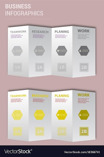 Modern strips infographics different options vector image