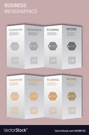 Modern strips infographics different options vector image