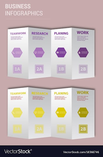 Modern strips infographics different options vector image