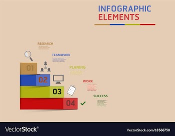 Modern strips infographics different options vector image