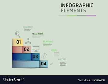 Modern strips infographics different options vector image