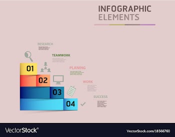 Modern strips infographics different options vector image