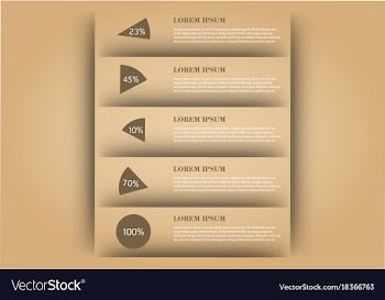 Modern strips infographics different options vector image