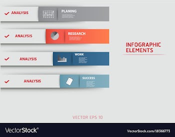 Modern strips infographics different options vector image