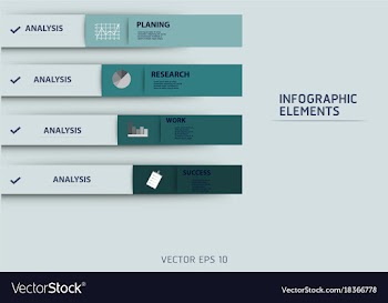 Modern strips infographics different options vector image