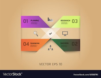 Modern strips infographics different options vector image
