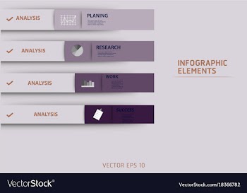 Modern strips infographics different options vector image