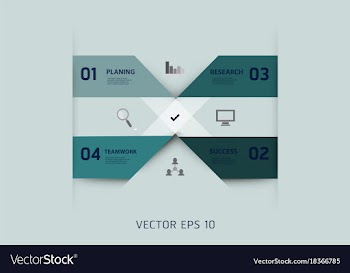 Modern strips infographics different options vector image