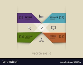 Modern strips infographics different options vector image