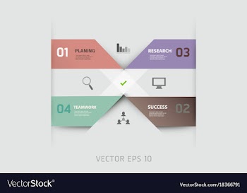 Modern strips infographics different options vector image
