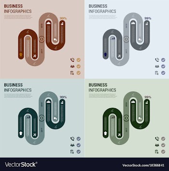 Modern strips infographics different options vector image