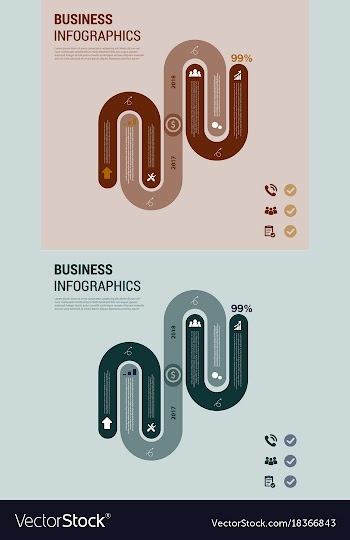 Modern strips infographics different options vector image