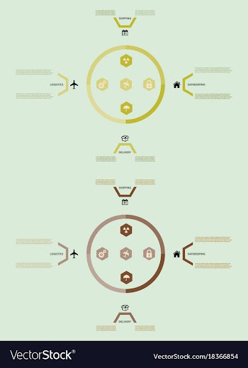Modern strips infographics different options vector image