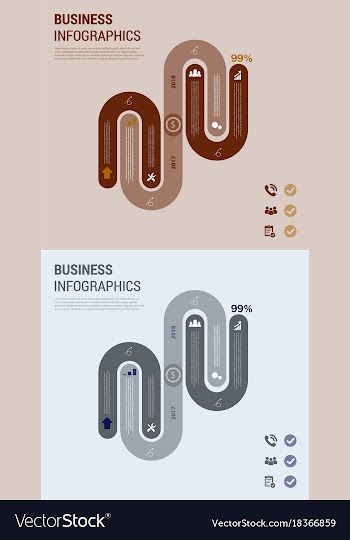 Modern strips infographics different options vector image