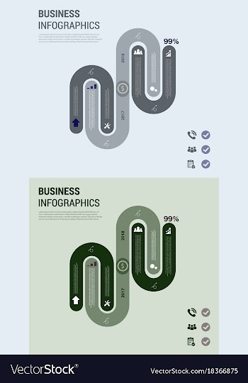 Modern strips infographics different options vector image