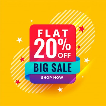 Modern style big sale banner template Free Vector