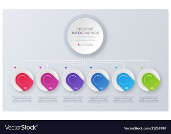  					Modern style structure chart infographic design vector image														
