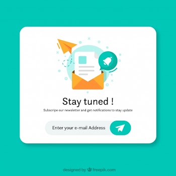 Modern subscription pop up with flat design Free Vector