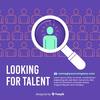 Modern talent search composition Free Vector