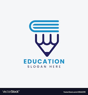 modern teach learn educational logo design