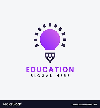 modern teach learn educational logo design