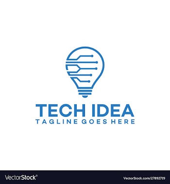 Modern tech bulb logo designs concept pixel vector image