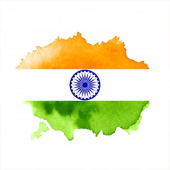 Modern tricolor indian flag theme background Free Vector