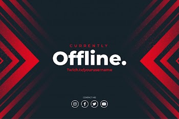 Modern twitch currently offline background Free Vector