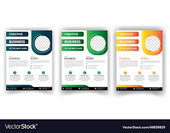 modern unique business flyer bundle design