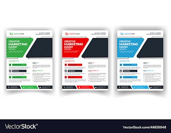 modern unique business flyer bundle design