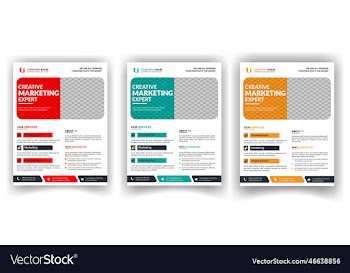modern unique business flyer bundle design