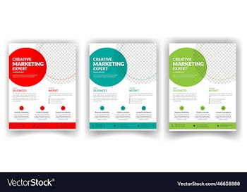 modern unique business flyer bundle design