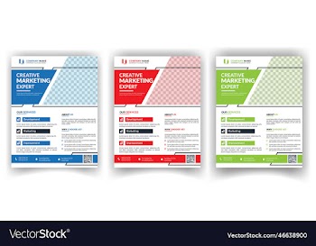 modern unique business flyer bundle design
