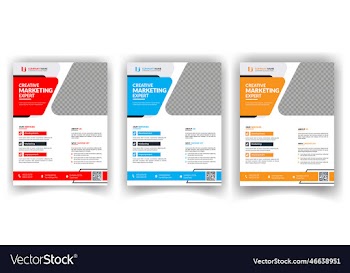 modern unique business flyer bundle design