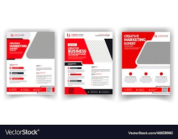 modern unique business flyer bundle design