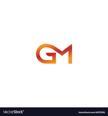 modern unique creative letter gm logo design