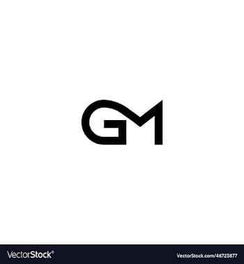 modern unique creative letter gm logo design