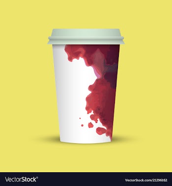 Modern watercolor coffee cup template vector image