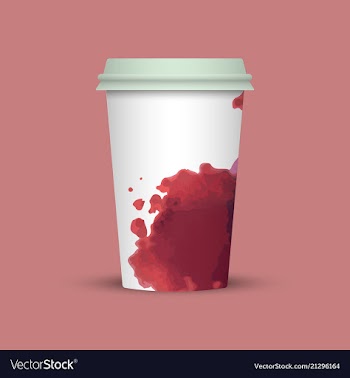 Modern watercolor coffee cup template vector image