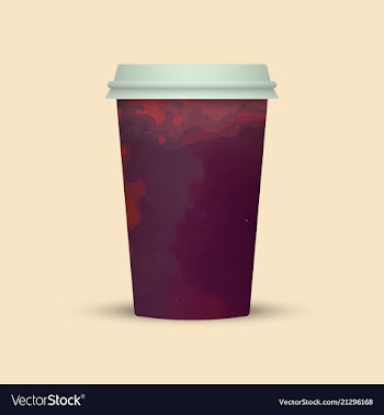Modern watercolor coffee cup template vector image