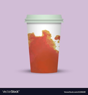 Modern watercolor coffee cup template vector image