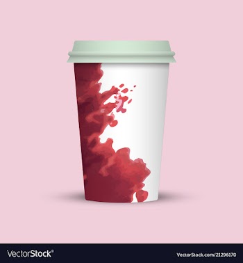 Modern watercolor coffee cup template vector image