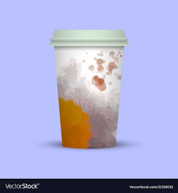 Modern watercolor coffee cup template vector image