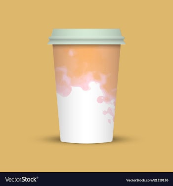 Modern watercolor coffee cup template vector image