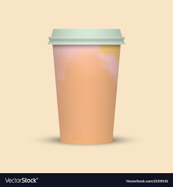 Modern watercolor coffee cup template vector image