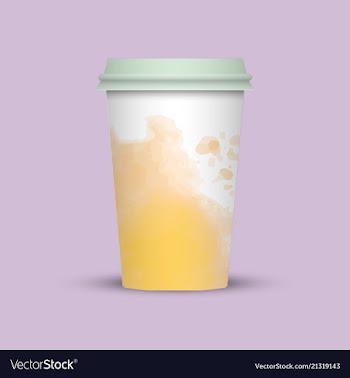 Modern watercolor coffee cup template vector image