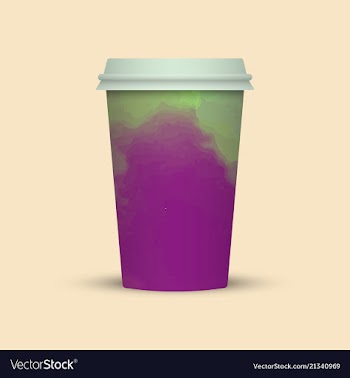 Modern watercolor coffee cup template vector image