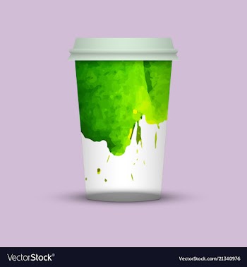 Modern watercolor coffee cup template vector image