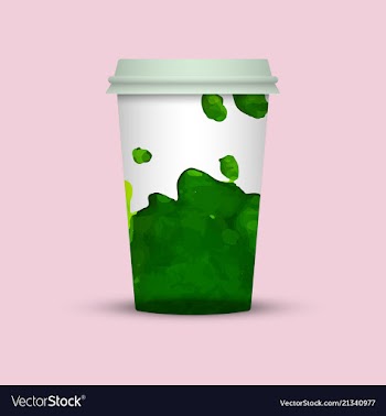 Modern watercolor coffee cup template vector image