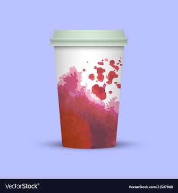 Modern watercolor coffee cup template vector image